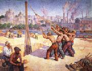 Maximilien Luce The Pile Drivers china oil painting reproduction